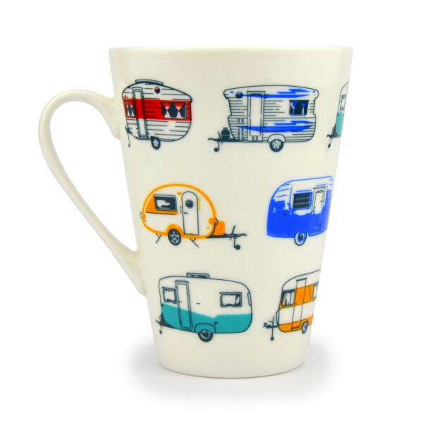 beker porselein gekleurde retro caravans van go collection