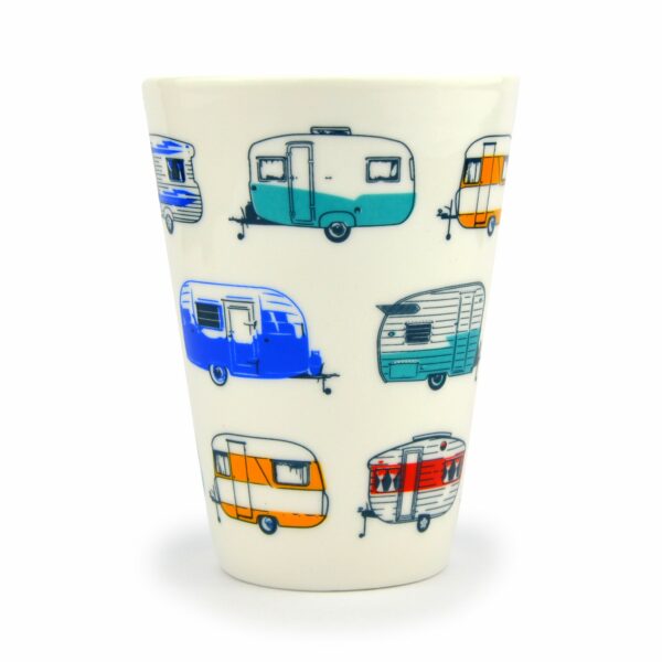 beker porselein gekleurde retro caravans van go collection