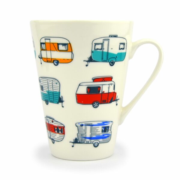 beker porselein gekleurde retro caravans van go collection