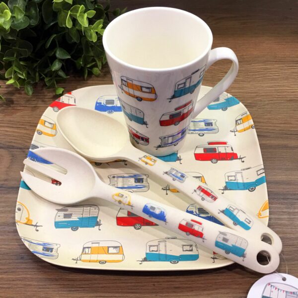 campingservies bord bamboe caravans van go collections