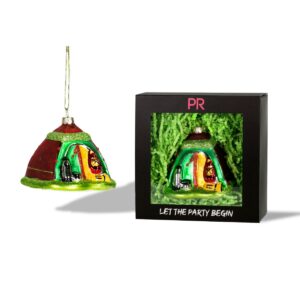 tent kerstornament doos