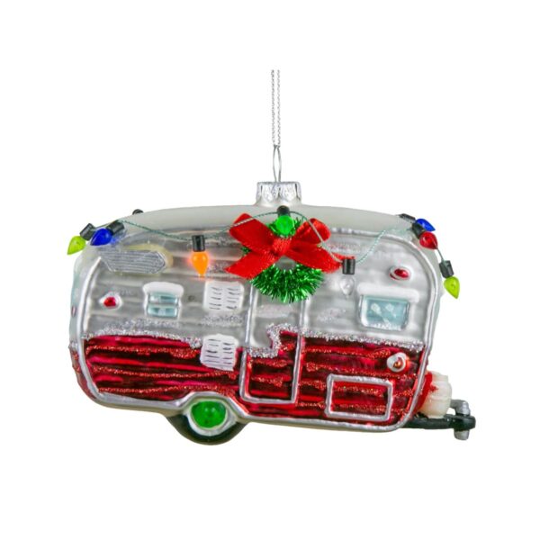 Kerstornament kerstbal caravan