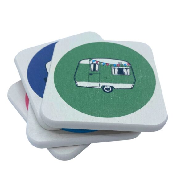 onderzetters iconische retro caravans