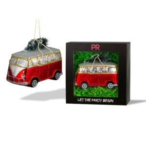 kerstbal kerstornament camper rood