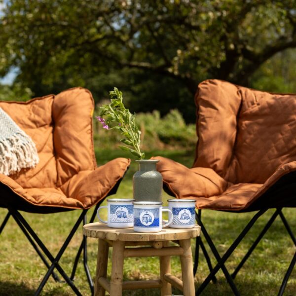campingmok caravan blauw ##