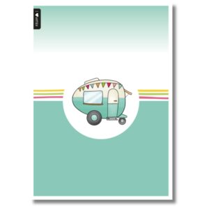 ansichtkaart caravan mint I Love Kamperen