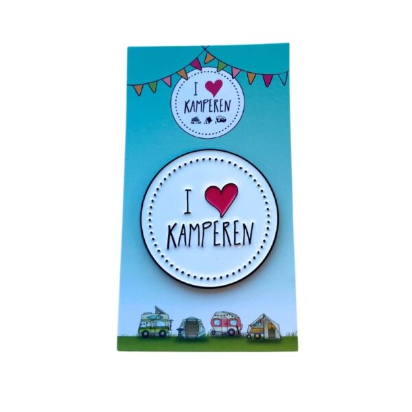 emaille pin I Love Kamperen
