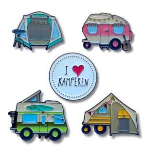 emaille speldjes pins I Love Kamperen