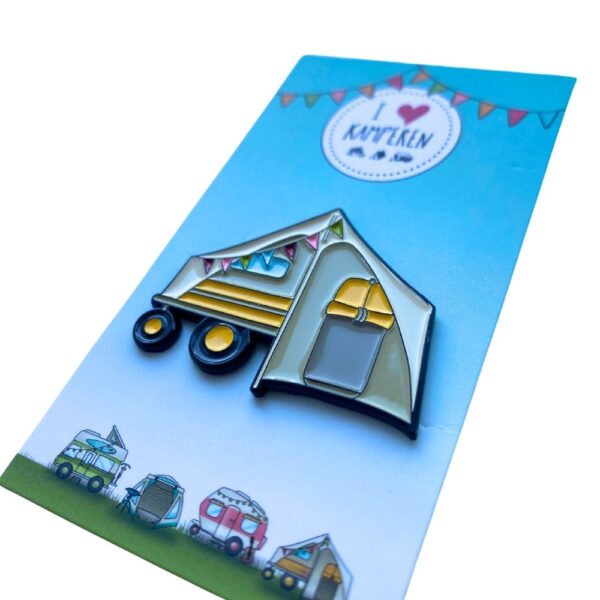 emaille pin vouwwagen