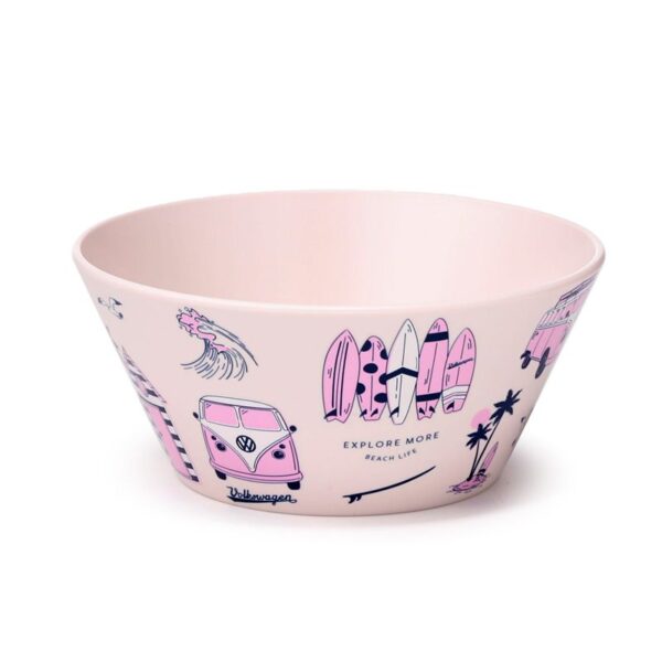 Kom camper servies Volkswagen busje roze