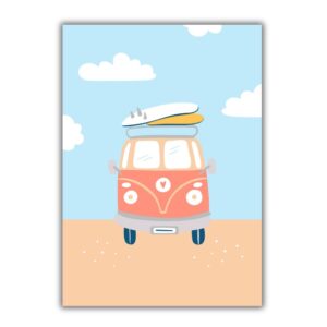 wenskaart kamperen camperbusje