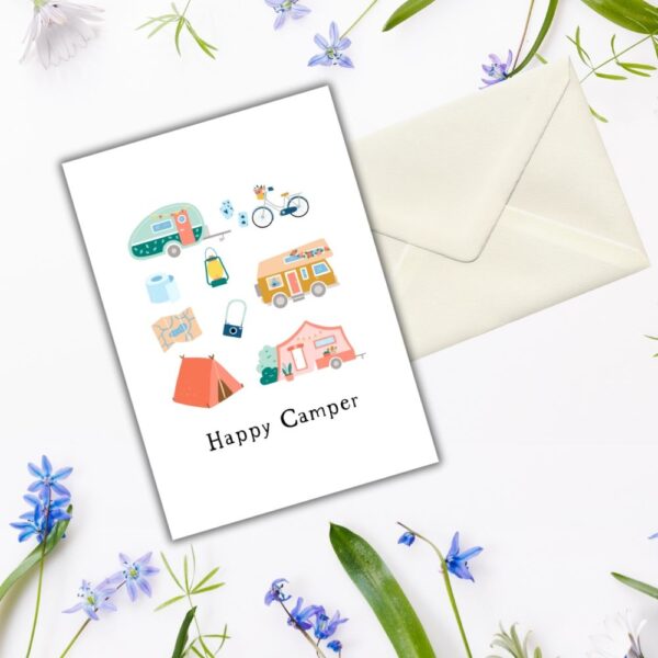 wenskaart kamperen happy camper I Love Kamperen
