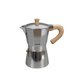 percolator camping alu houten handvat