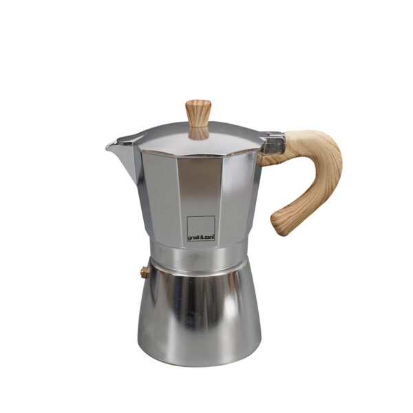 percolator camping alu houten handvat