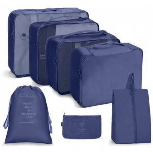 packing cubes set blauw