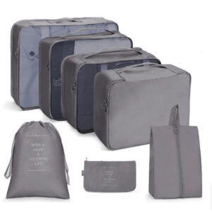packing cubes 7 delig grijs