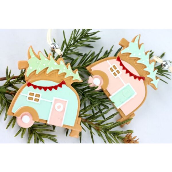 kersthanger caravan pastel set van 3