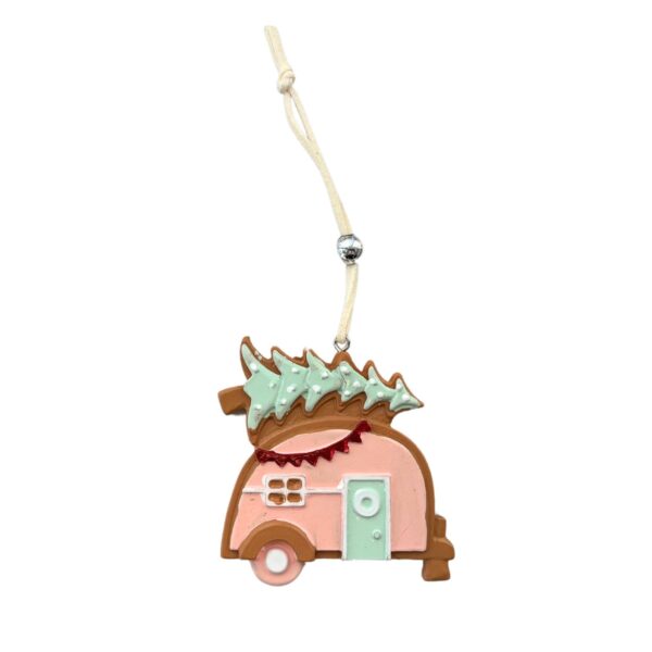 kersthanger caravan pastel roze