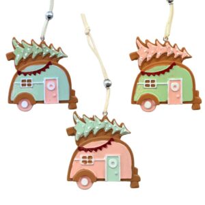 kersthanger met boom caravan pastel 01
