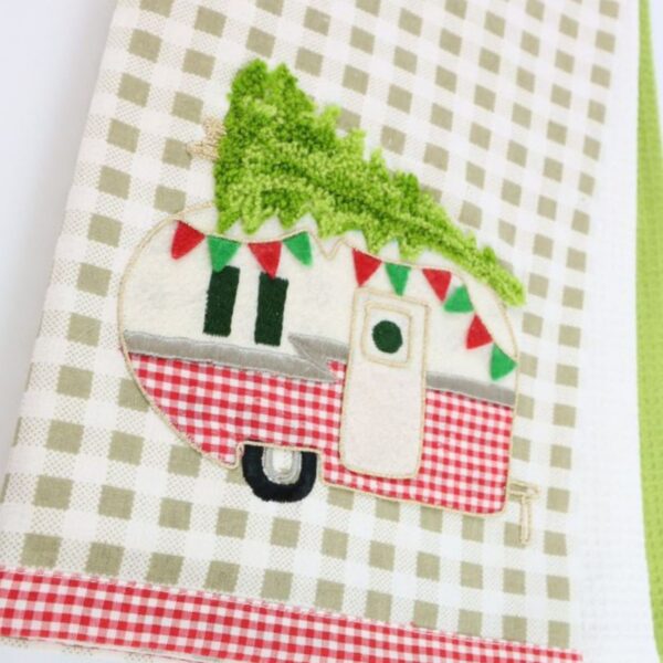 theedoek kerst caravan 02