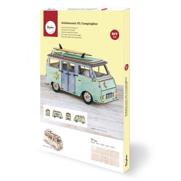 bouwset camper hout 3d