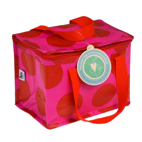 lunchtas toilettas stippen rood roze
