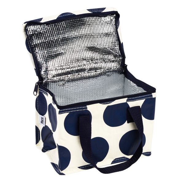 lunchtas toilettas stippen blauw wit